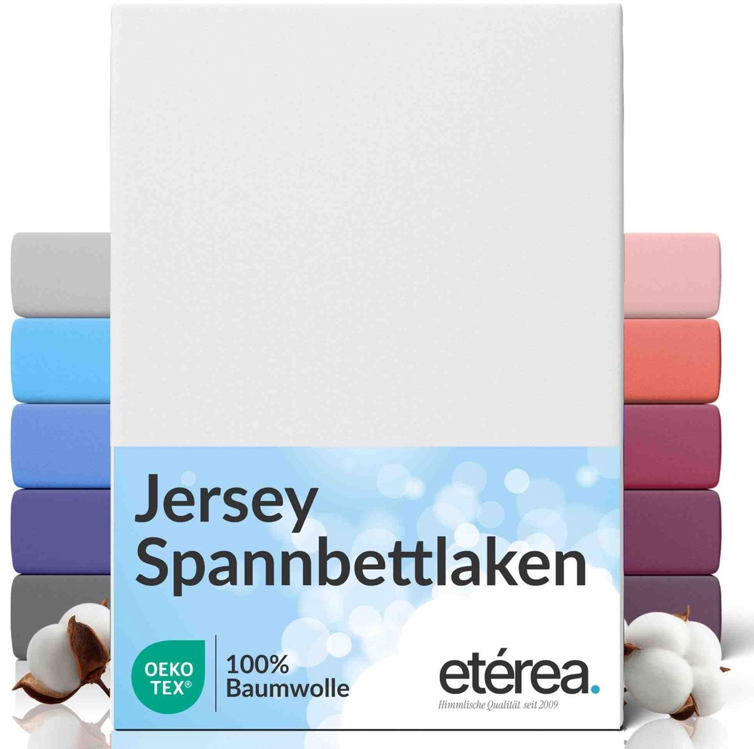 Duraxl Hoeslaken - Jersey katoen - Wit - 200 x 220 cm