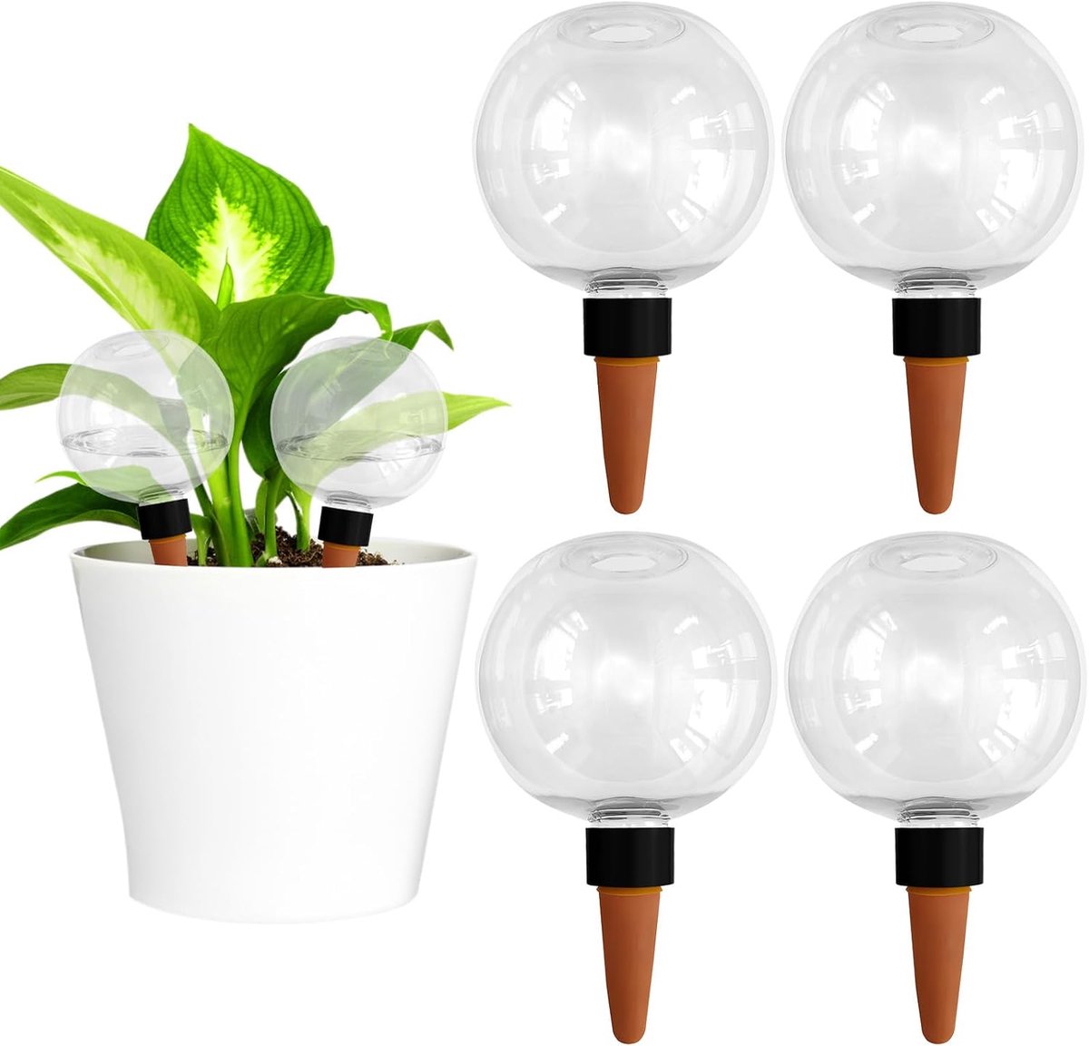4 stuks irrigatieballen voor planten, irrigatie kamerplanten, 500 ml