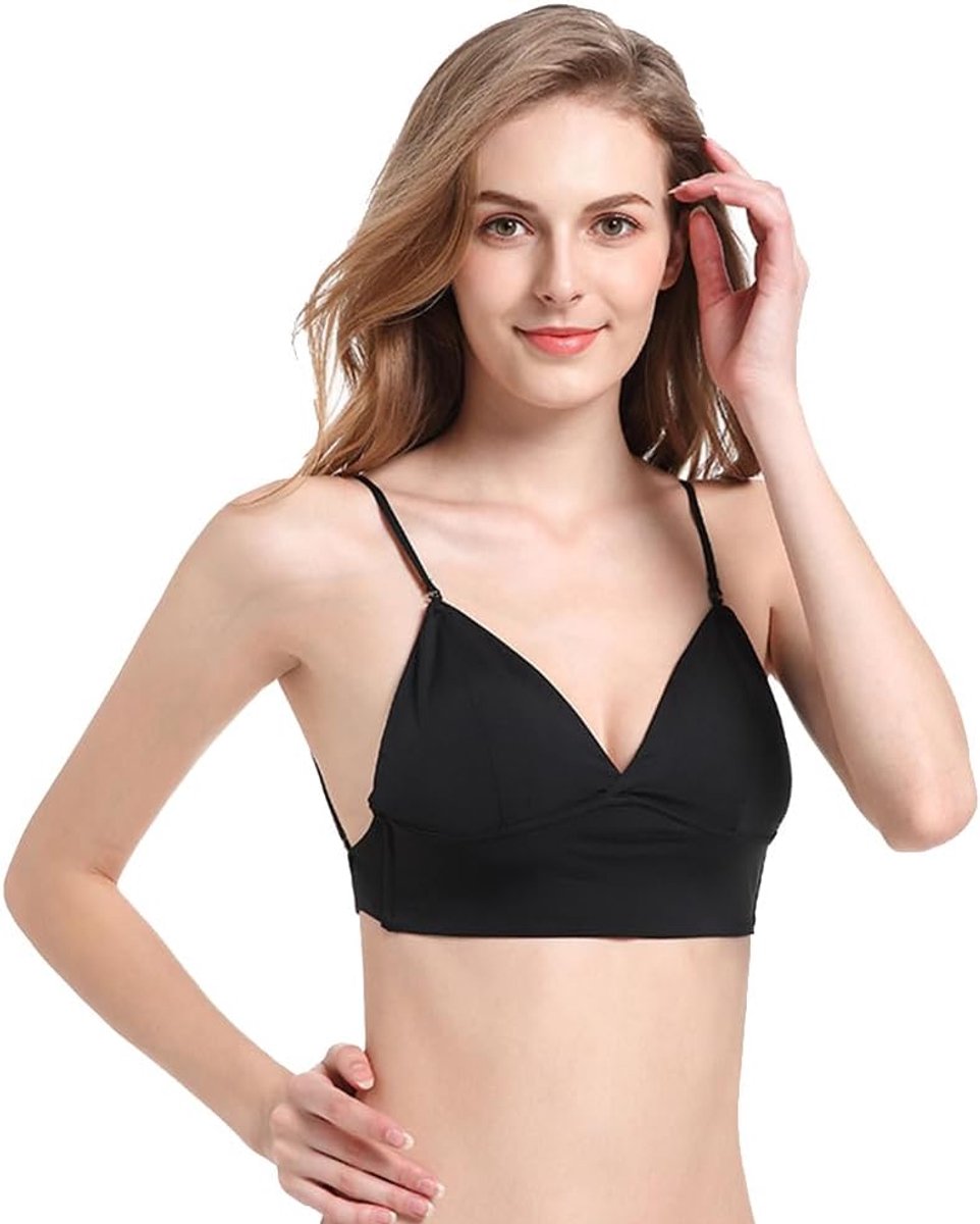 Blote rug, onzichtbaar, sexy, beugelloze beha voor dames, V-hals, beha, onderrug, converteerbaar in beha met lage taille voor dames
