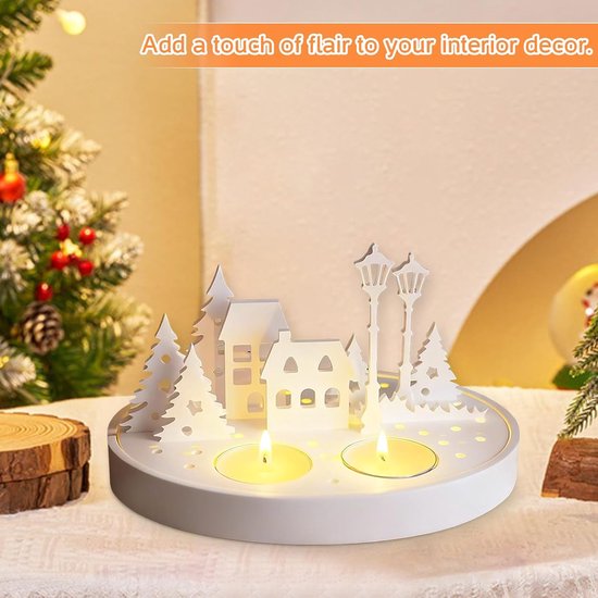 Vormen Kerst huisjes, 3 stuks Gietvormen Kerstmis, siliconen vormen gietvormen huisjes, gietvormen om kerstdecoraties te maken, kerstcadeaus en knutselen (B) — afbeelding 3