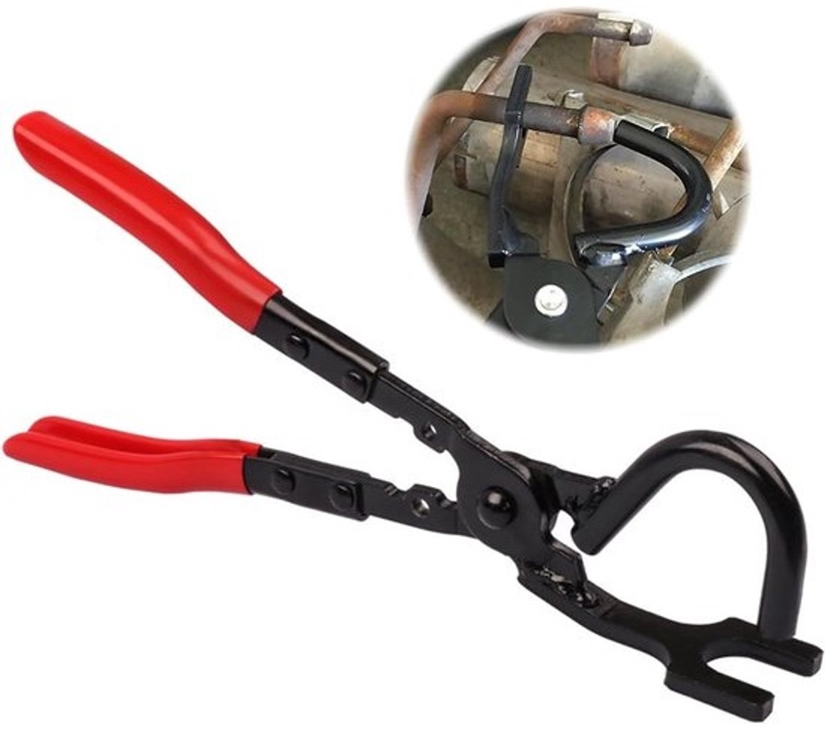 Hanger verwijderingsgereedschap voor auto, rubber pliers en uitlaat haak, accessoires voor auto-onderhoud en reparatie