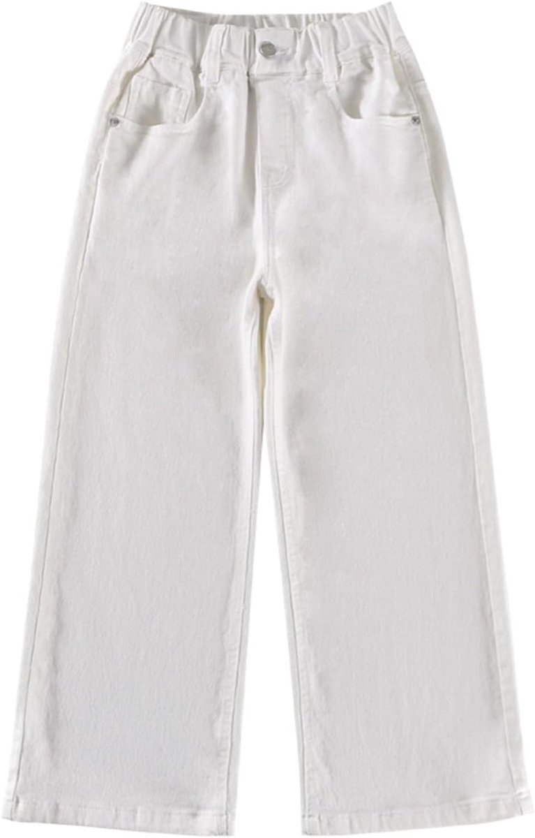 Casual jeans voor meisjes, rechte broek van denim, lente en zomer, baggy slim met zak