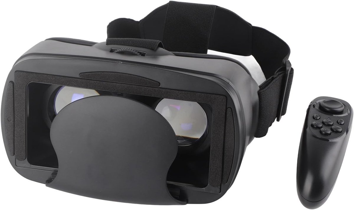 3D VR Virtual Reality Headset met Blauwe Lichtbescherming voor Kinderen en Volwassenen, Inclusief Afstandsbediening voor Mobiele Games en Entertainment