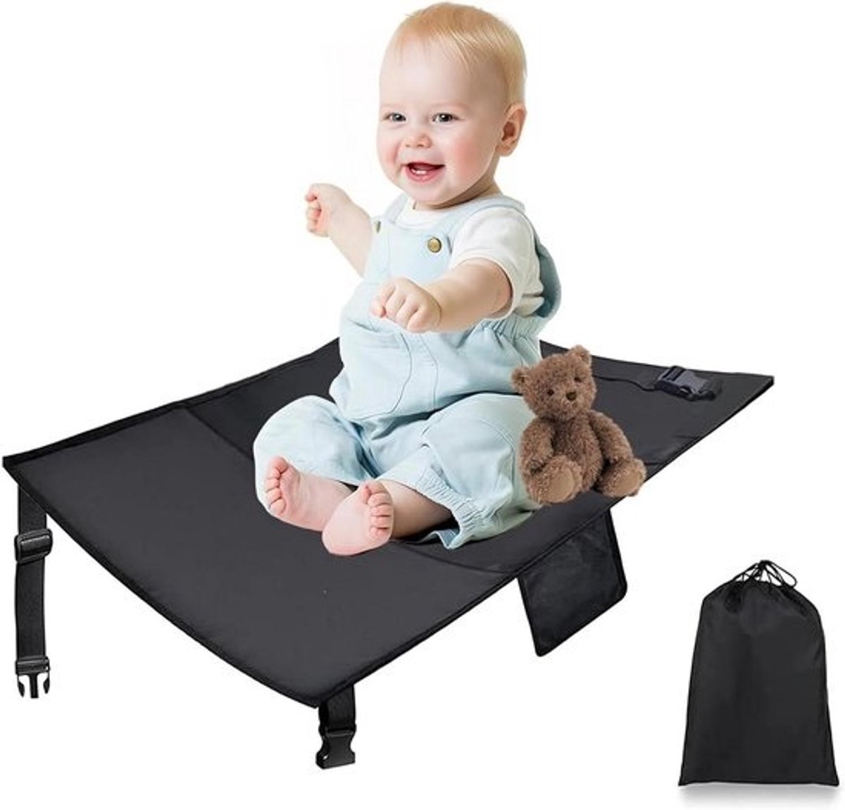 Verlengstuk | Vliegtuigbed voor kinderen | Voetensteun voor peuters | Draagbare voetensteun | Accessoire voor vliegreizen | Comfortabel vliegen - Voor kinderen | 79 x 44 cm