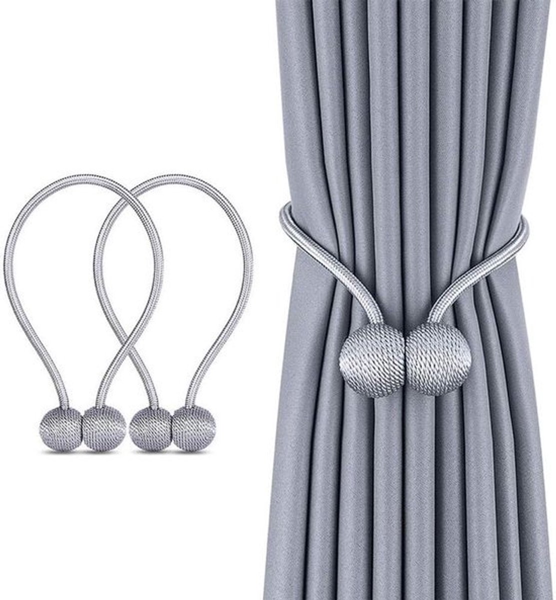 gordijnhangers - gordijnaccessoires - voor decoratie thuis - magnetische sluiting - 2 stuks - blauw