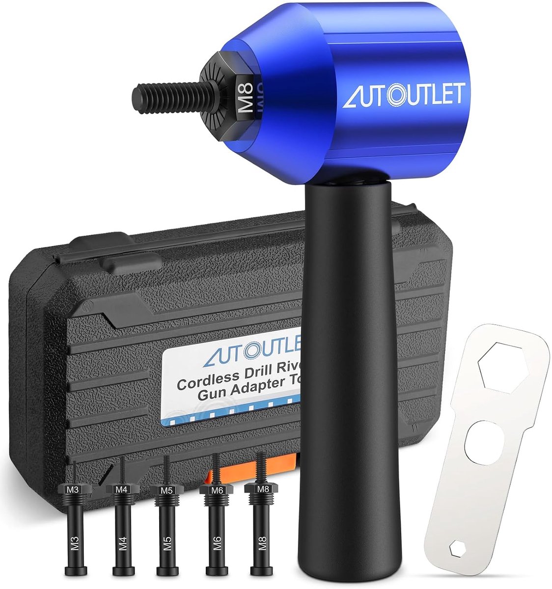 AUTOUTLET Riveting Nut Attachment, Professional Rivet Attachment for Drill, Cordless Drill, Rivet Nuts, Adapter Kit - ShopVlot