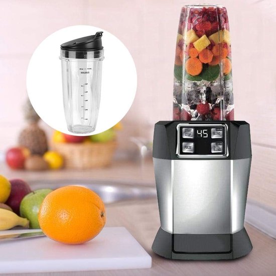 Shopcentral - Spare Parts - Vervangende Bekers - Herbruikbare Verpakking - Transparant - Mixer Accessoires - Geschikt voor 900W en 1000W - 18oz 24oz van Merkloos — afbeelding 5