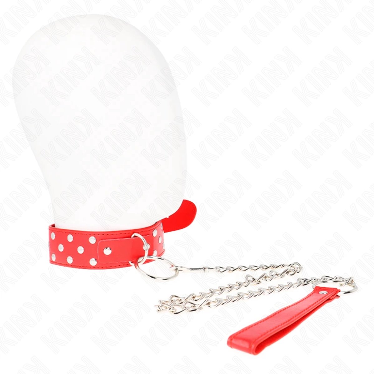 Rivet Strap Halsketting met Riem in Rood