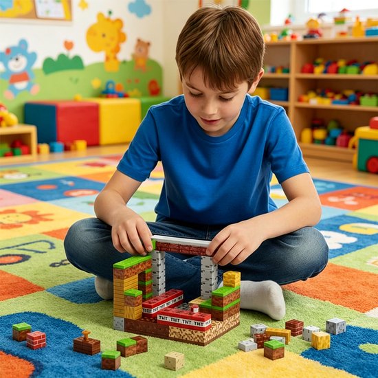 Magnetisch bouwblokkenspeelgoed – 220 stuks - inclusief 2 minifiguren - Magnetische bouwblokken – Bouwblokkenspeelgoed - Magnetische kubussen – Magnetisch bouwspeelgoed – Montessorispeelgoed – Kinderspeelgoed – Educatief speelgoed
