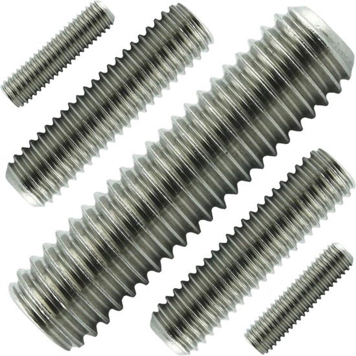 Set schroeven - M8 met binnenzeskant - Voor het vastzetten van onderdelen - Roestvrij staal VA - M8x30 mm - Zilverkleurig