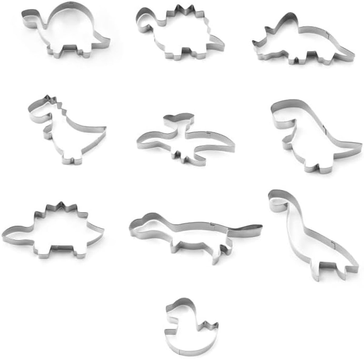 Koekjesvormen dinosaurussen 19-delige set - veelzijdige vormen - leuk voor verjaardagsfeestjes - creatief bakken - ShopVlot