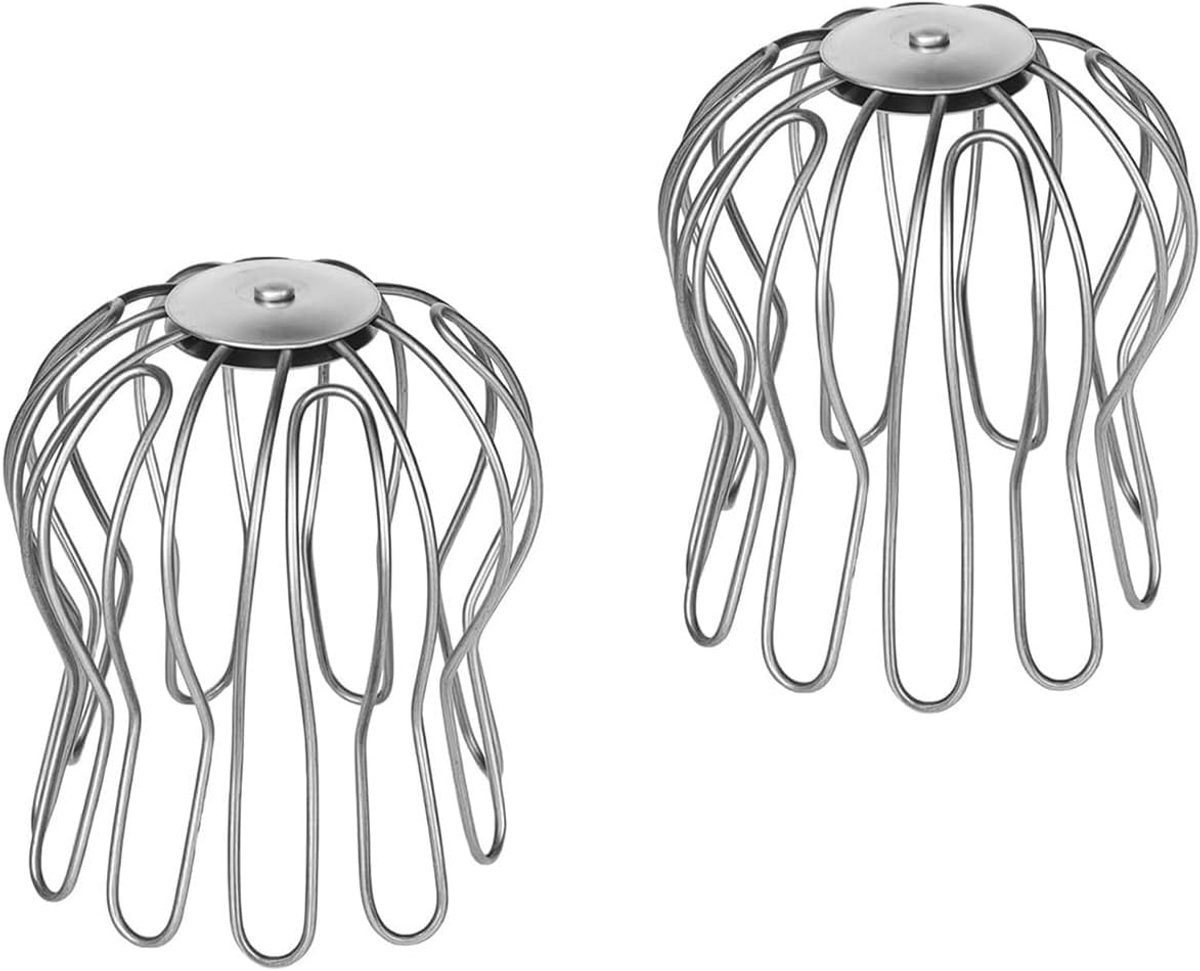 2 stuks dakgootbescherming van roestvrij staal, beschermingsfilter voor dakgoten, 90-100 mm, voor het reinigen van - ShopVlot