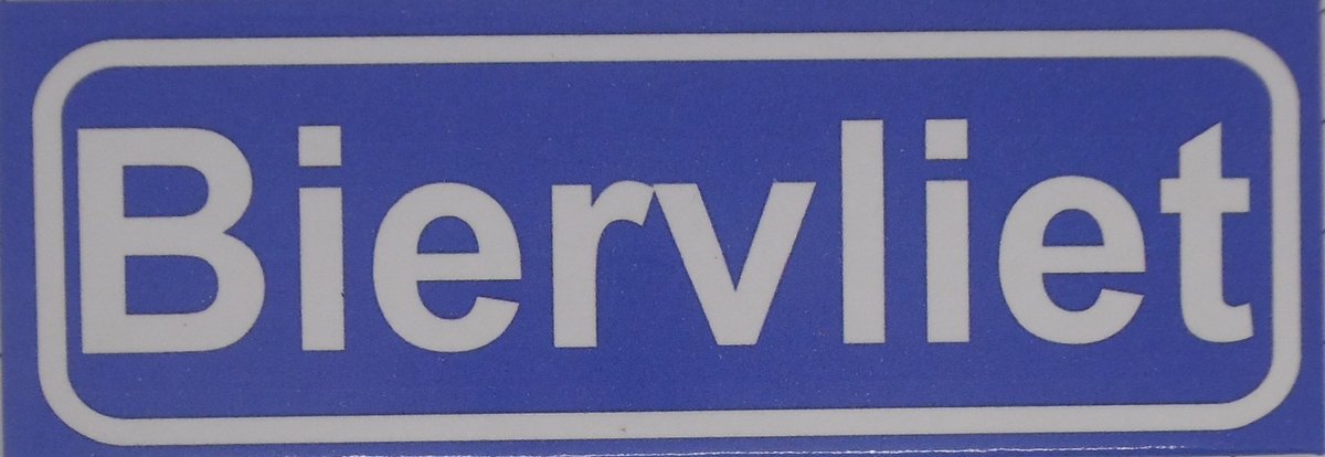 Souv© - koelkast magneet - plaatsnaam bord - kombord - souvenir - koelkastmagneetje - relatiegeschenk Biervliet