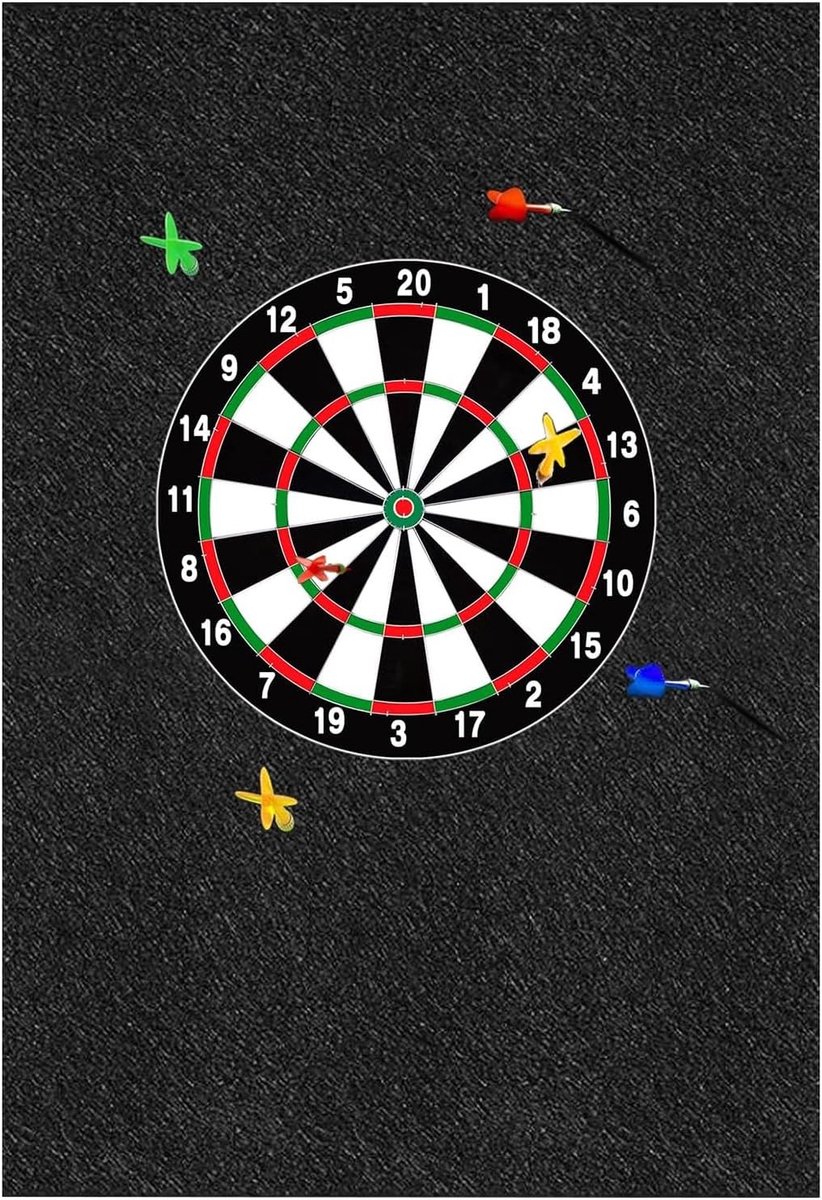 Vouwbaar Dartbord Wandbeschermer, Duurzame Zelfklevende Vilt Wandbeschermer voor Darts, Eenvoudig te Installeren Kurkbord voor Woonkamer, Kantoor en Recreatieruimte