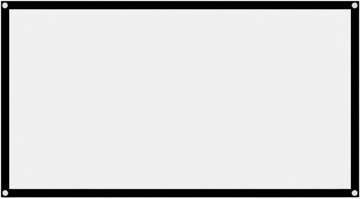 60"/72"/84"/100" 120" Inch Projector Screen 16:9 HD 4K Draagbaar Opvouwbaar Projectiescherm met Zwarte Rand en Opknoping Gaten Geschikt voor Thuis, Openluchtbioscoop enz. (60")
