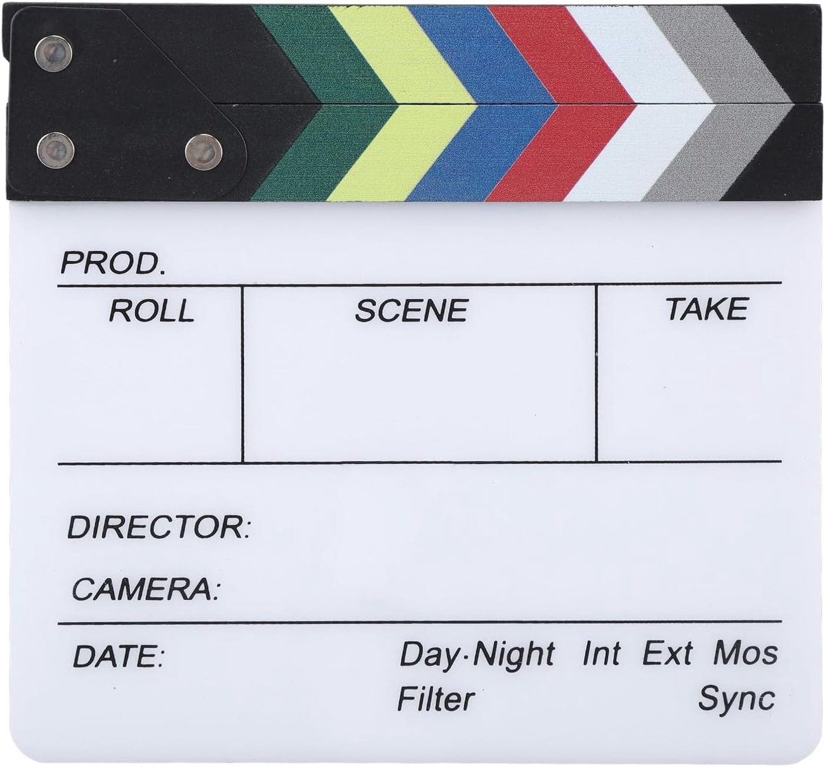 Acteurs Clapperboard voor Filmopnames - Professionele Regisseur Clapperboard, Acryl Filmklapper, Ideaal voor Fotografie en Video Productie