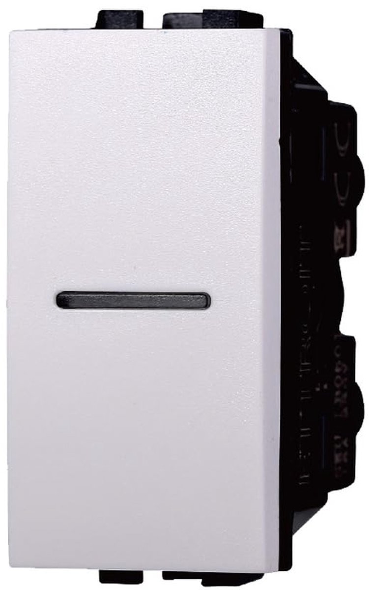 Enkelpolige Axiale Schakelaar 16A - Wit - Compatibel met Bticino Livinglight - Perfecte integratie in uw systeem - ShopVlot