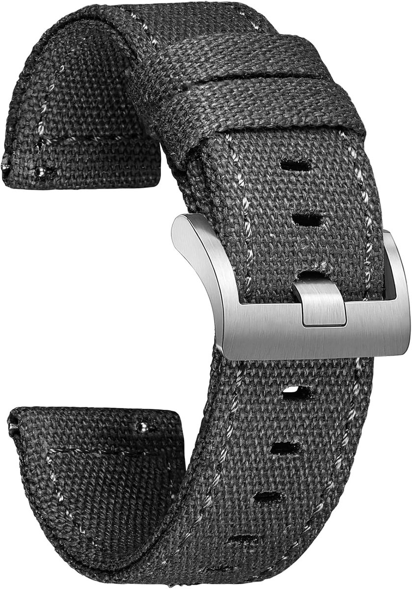 Canvas Quick Detachable Watch Band 18mm 20mm 22mm 24mm Replacement Watch Bands for Men Women - ShopVlot