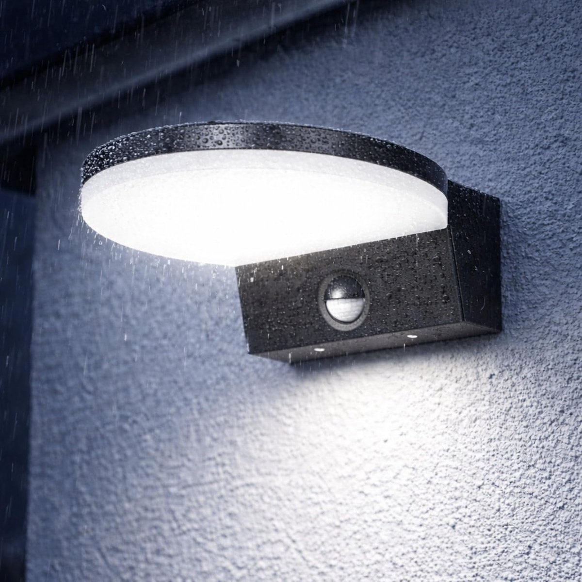 LED Garden Light IP65 with Motion Sensor, Dusk Sensor, Day White 4000K, Anthracite-Graphite Grey - ShopVlot