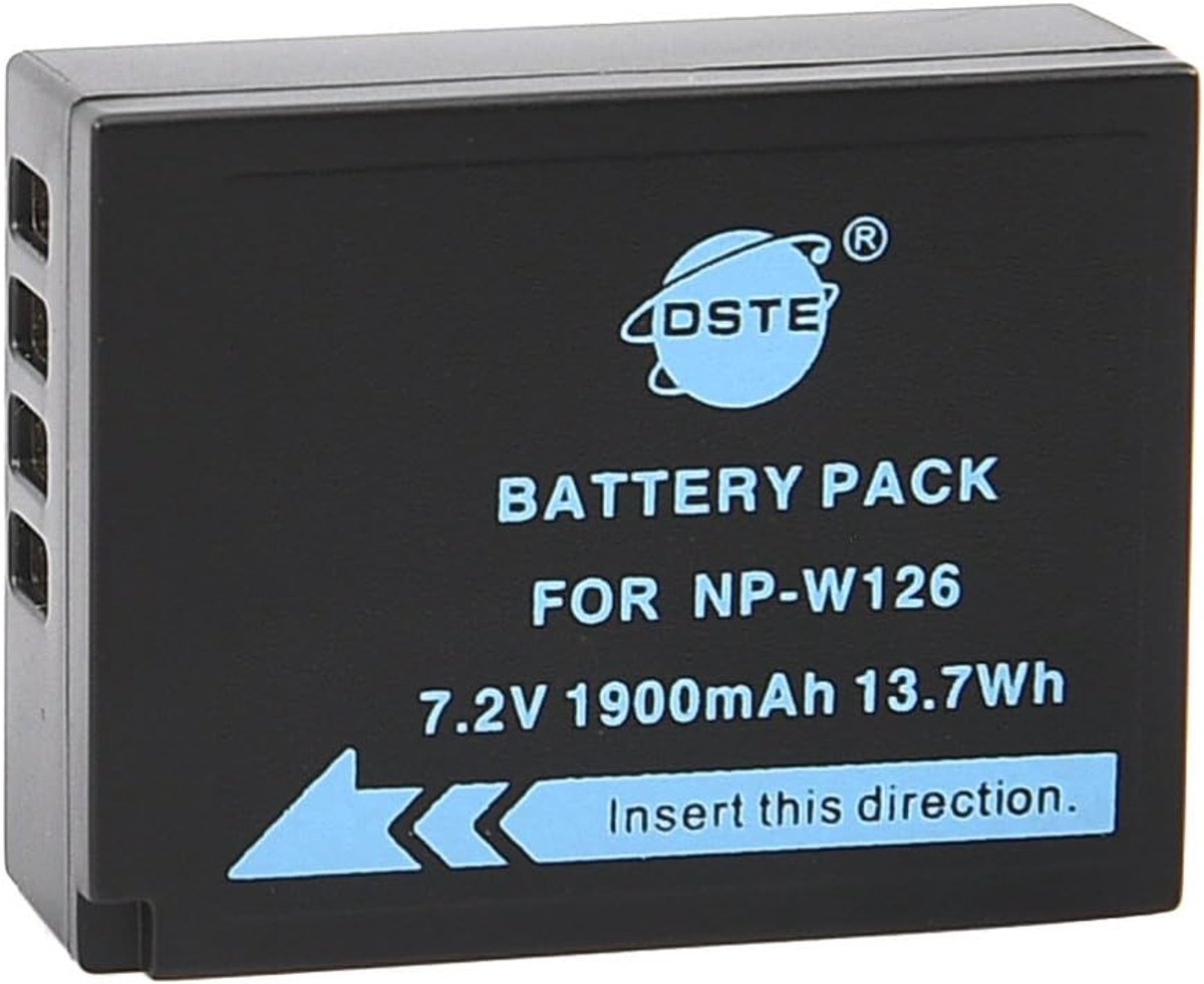 DSTE NP-W126 Battery Compatible with Fujifilm X-A1, X-A2, X-A3, X-E1, X-E2, X-M1, X-T1, X-T2 - ShopVlot