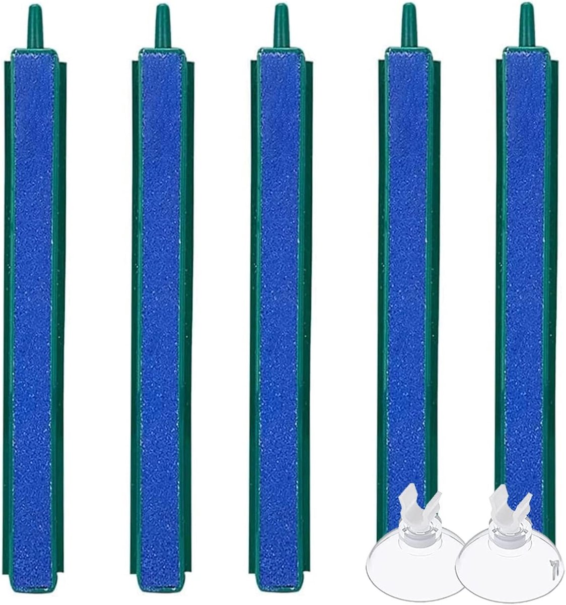 LAMXD 5PCS Air Stone Bar 12cm 4.2inch Bubble Release Mineral Air Stones for Aquarium Aquarium Pump Green/Blue - ShopVlot