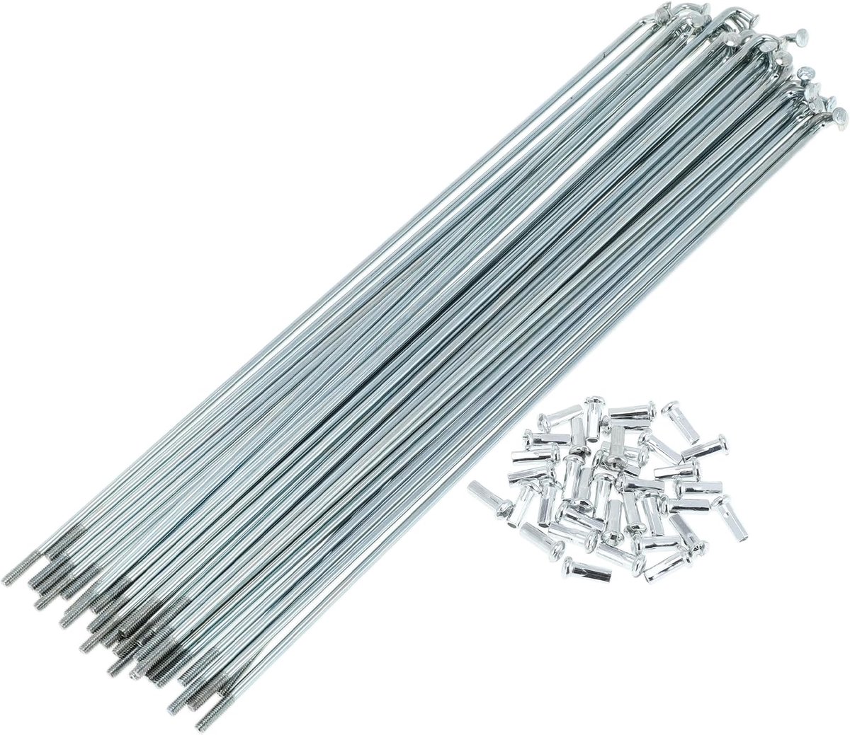 Bicycle spokes bicycle wheel spokes silver coloured 1 set 13 G 213 mm length 45 steel galvanized - ShopVlot