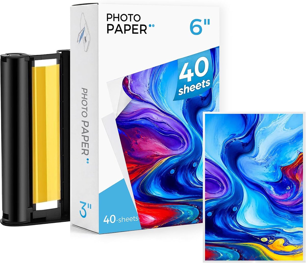 kamo 10 x 15 cm fotopapier compatibel met Liene Amber M100/M200/M110/M210 - ShopVlot