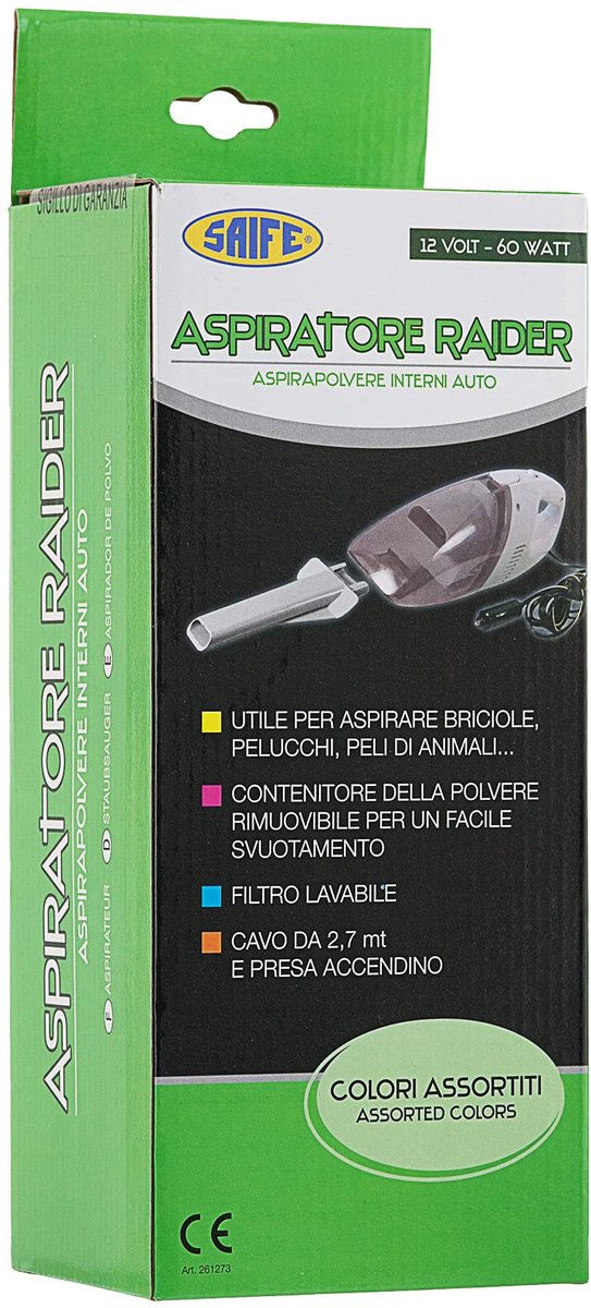 Saife 261273 Stofzuiger Raider 12 V 60 W - ShopVlot