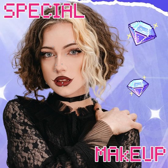4 vellen gezichtssieraad lippensteker, 660 stuks neppiercing, niet-piercing, wenkbrauw-neus-lip-oorstekers, Y2k, fake wenkbrauwpiercing, accessoires met pincet, voor vrouwen en mannen, zilver — afbeelding 2