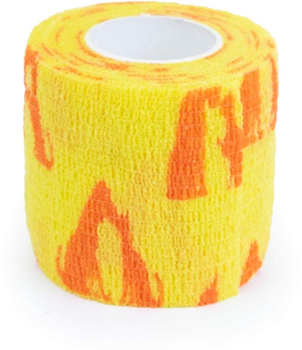 Zelfklevende fixeerstrips met bitterstof, 5,0 cm, geel-oranje, 1