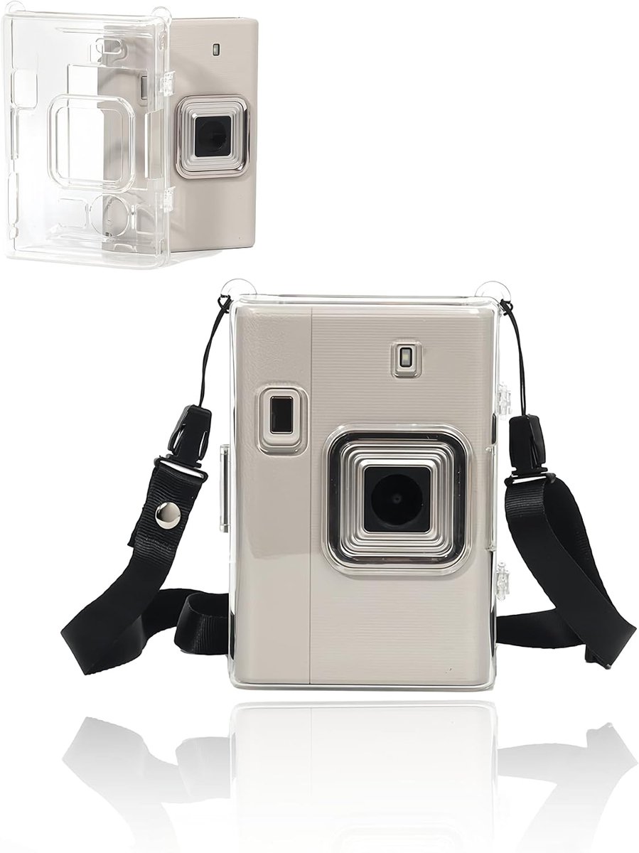 Cameratas voor Instax mini LiPlay+, duurzame hoes, reisbeschermhoes met precieze gaten en laadcompatibiliteit, transparant