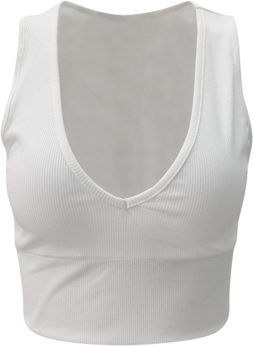 Sexy navelvormige ondergoed, modieus, voor dames, vest met diepe V-hals, zomerhemd, coole navelblouse