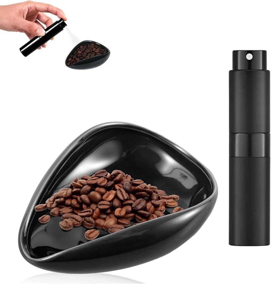 Koffiebonendoseerbeker, koffiebonenhouder met spuitfles, keramische doseertablets, perfect koffieaccessoire, barista-gereedschap, voor koffie of thee, koffieliefhebbers, geschenken