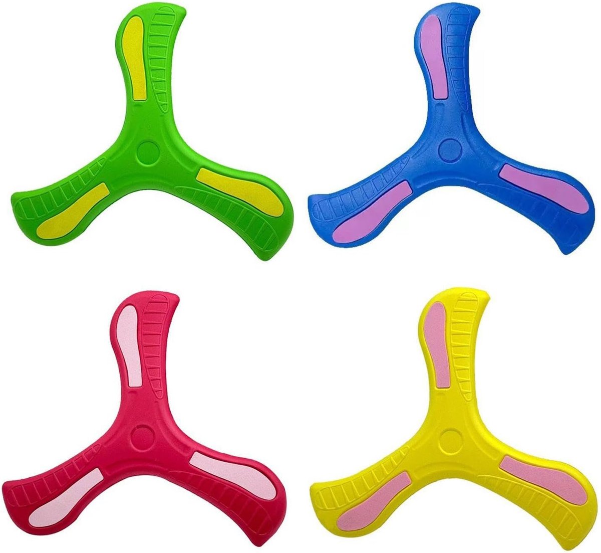 4 stuks vliegende schotels, boomerangs, vliegende schijven, gooiaccessoires, zachte vliegende schijven van siliconen - ShopVlot
