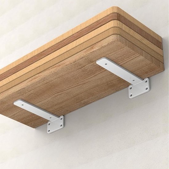 Set van 2 wandplanksteunen - L-vormig, 15 cm, 4 mm dik, tot 50 kg — afbeelding 3