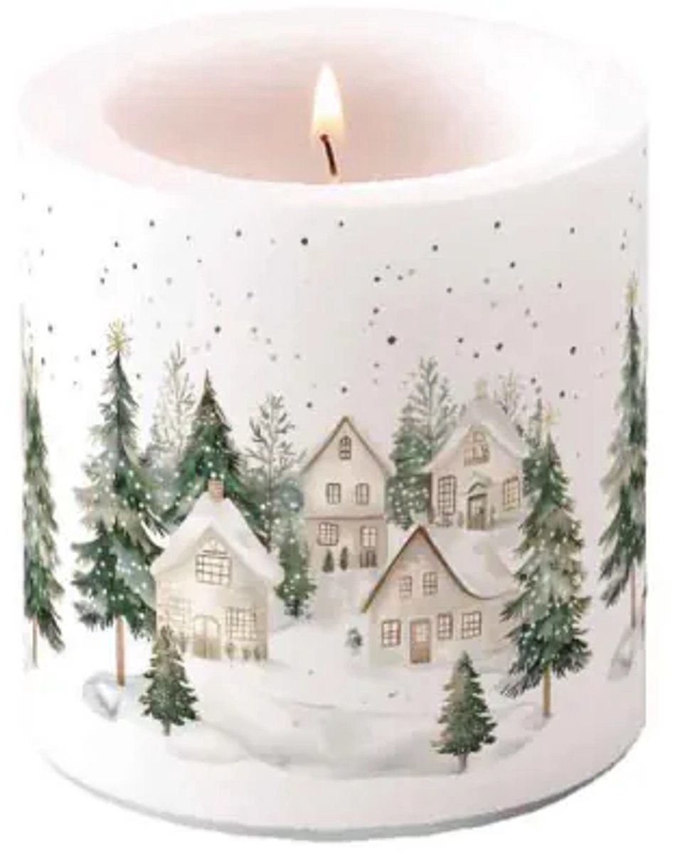 Ambiente - Kaars - 35 branduren - Small Snowy Houses