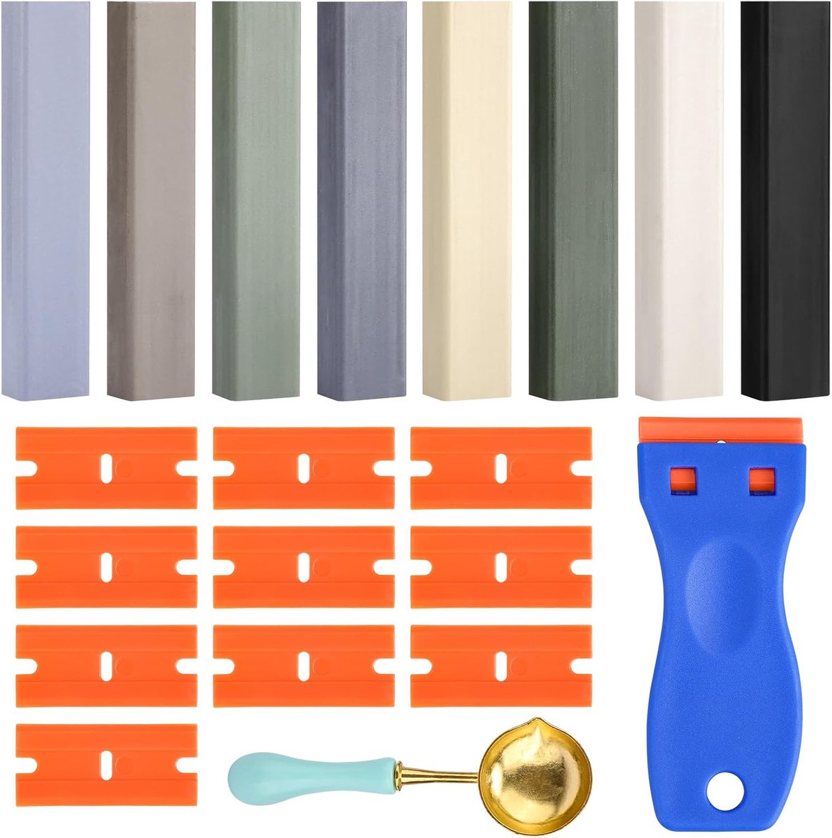 Reparatieset voor harde was - 8 kleuren - tegelreparatieset - eenvoudig herstel van krassen en beschadigingen - ShopVlot