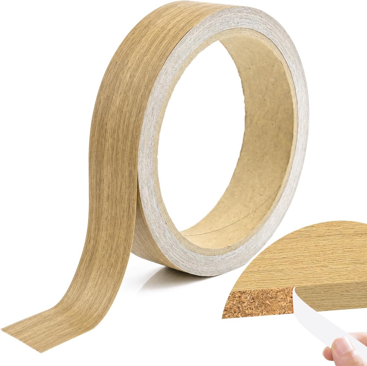 Kantafwerking - 20mm x 10m Zelfklevende Kantband voor Werkbladen, Meubelreparatie, Kastrestauratie en Laminaat - DIPZO
