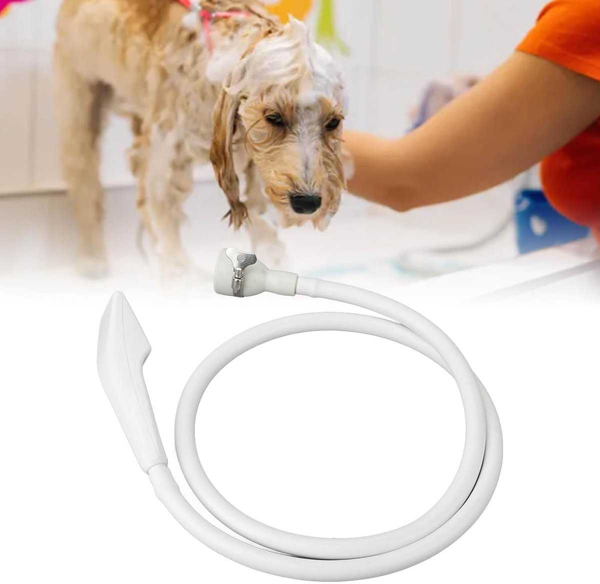 Slang Kraan Sproeier - 4.9Ft Handheld Douchekop met Verstelbare Sproeislang Voor Baden Baby en Huisdieren, Universeel