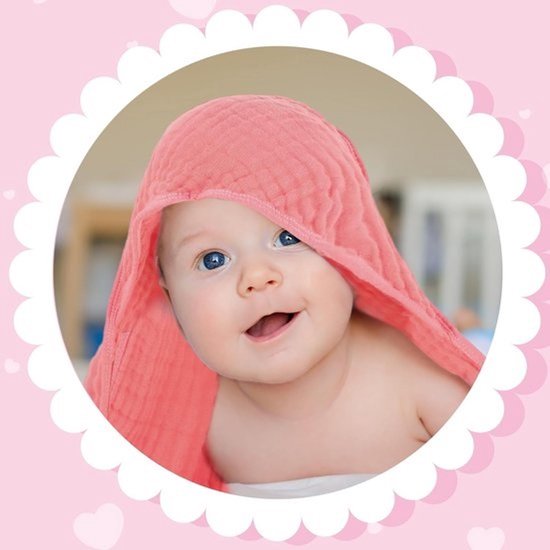 Mousseline babyhanddoeken - Met capuchon - 6 stuks - 32" x 32" - Absorberend en zacht - Voor pasgeborenen — afbeelding 3