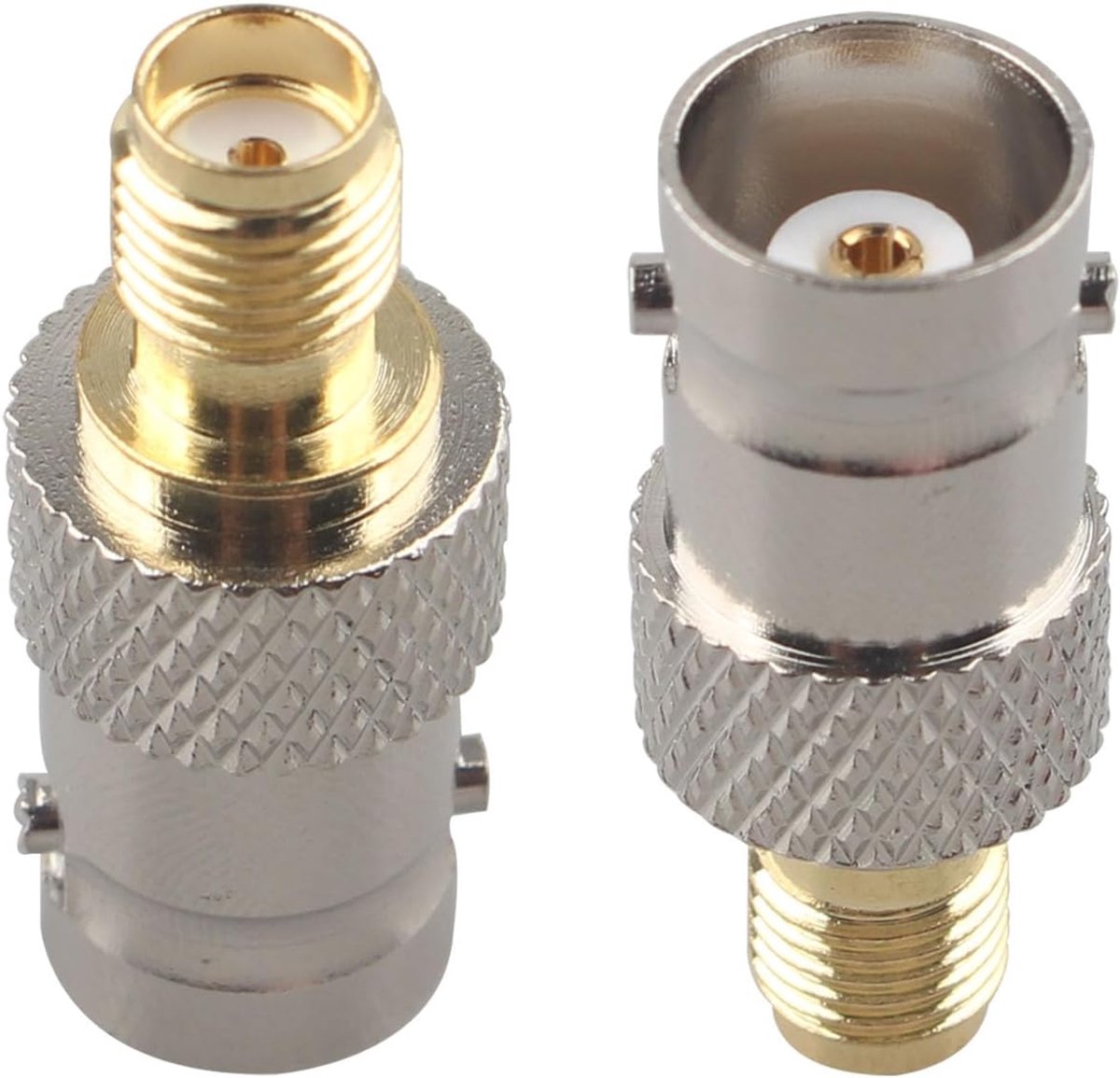 2PCS SMA Female to BNC Female RF Coax Adapter SMA to BNC Connector Coaxial Jack Antenna Connector Straight Coupler - ShopVlot