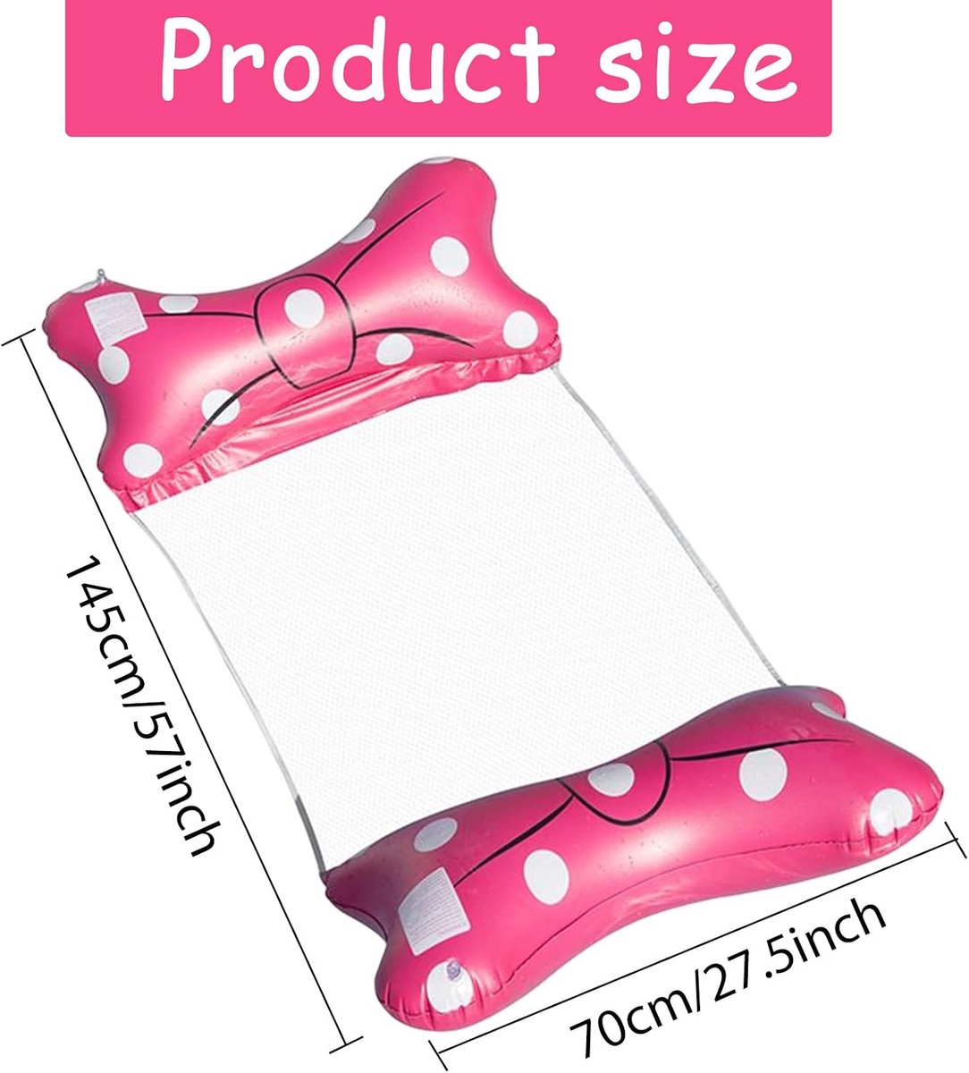 Waterhangmat, waterhangmat, luchtmatras, zwembad, 4-in-1 waterhangmat, loungestoel, zwembad, opblaasbaar luchtmatras, waterhangmat voor volwassenen en kinderen
