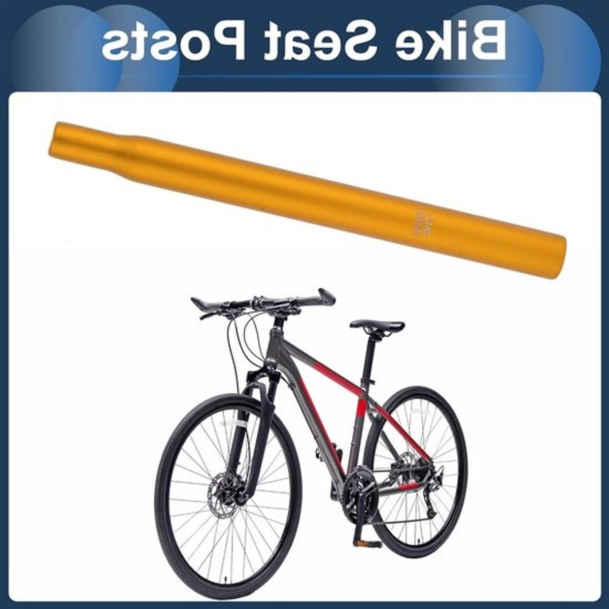 Lichtgewicht fietszadelpen 27.2x300mm van aluminiumlegering voor comfortabel fietsen