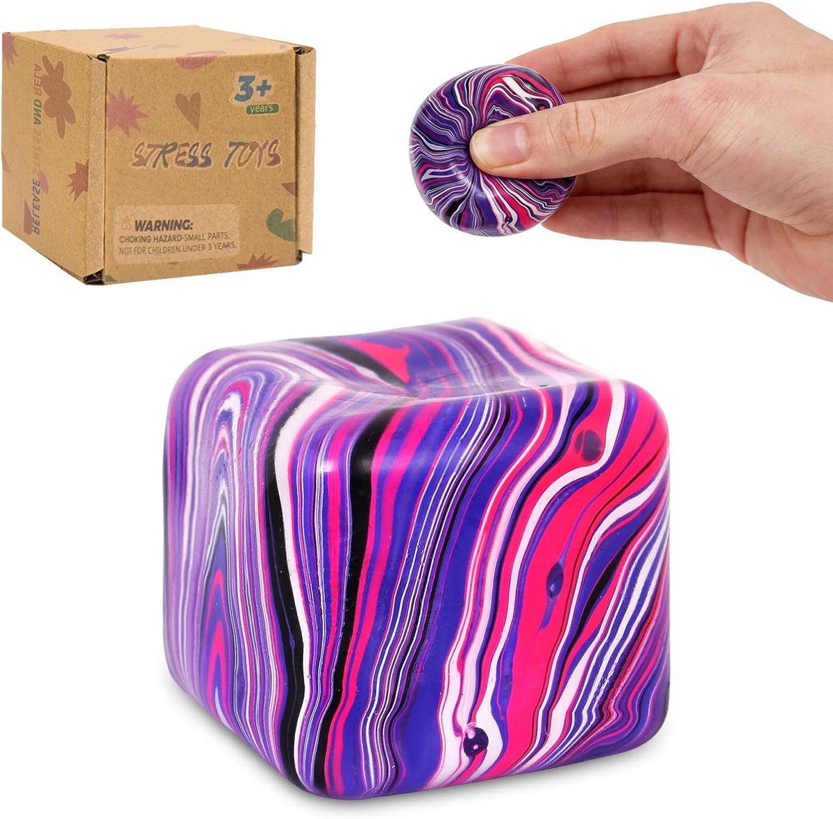 Toys – Zacht en Duurzaam Fidget Speelgoed, Zachte Squishy voor Kinderen en Volwassenen (pink)
