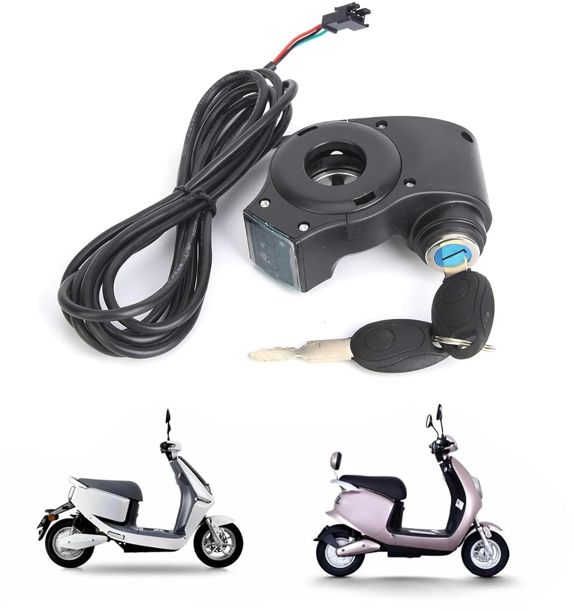Duimgas, E-Bike Voltmeter Digitale Batterijspanningsindicator Schakelaar Vermogen met Knopvergrendeling voor Elektrische Scooter E-Bike