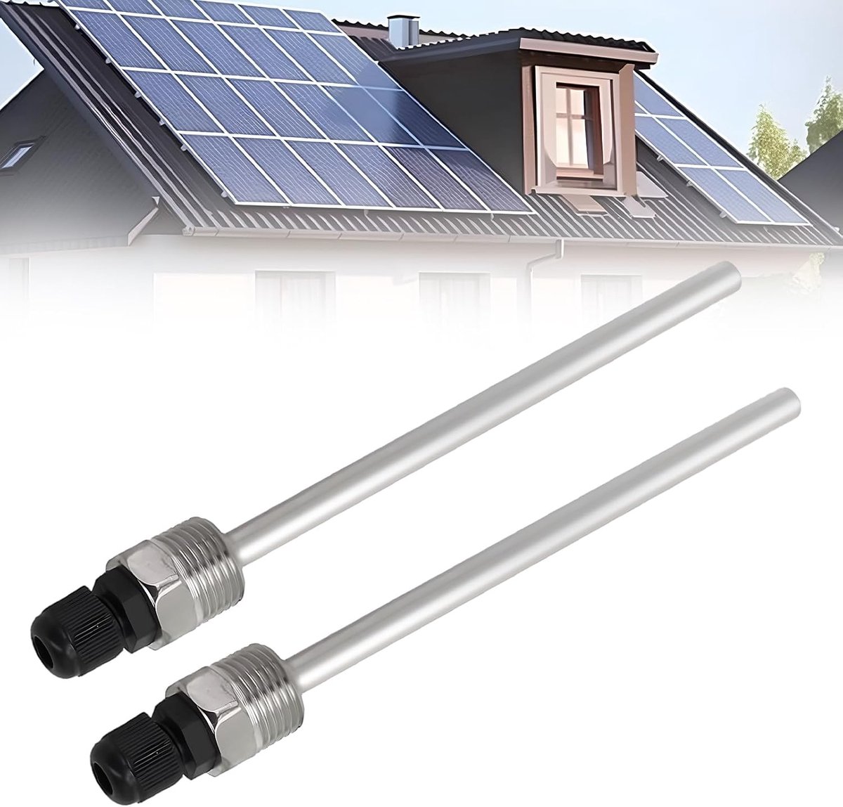 2 pcs immersion sleeves G 1/2 inch 300 mm, 304 stainless steel Thermowell Thread Immersion Sleeves for Temperature - ShopVlot