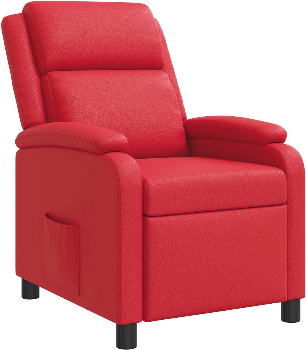 vidaXL Recliner - Rood - Kunstleer