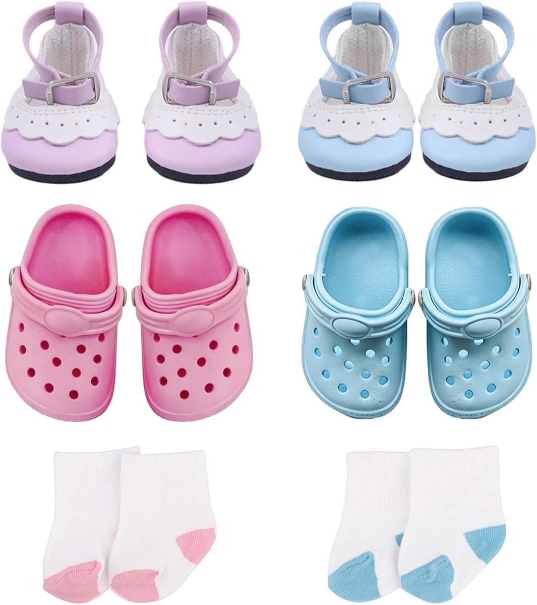 6 stuks poppenschoenen accessoireset - ShopVlot