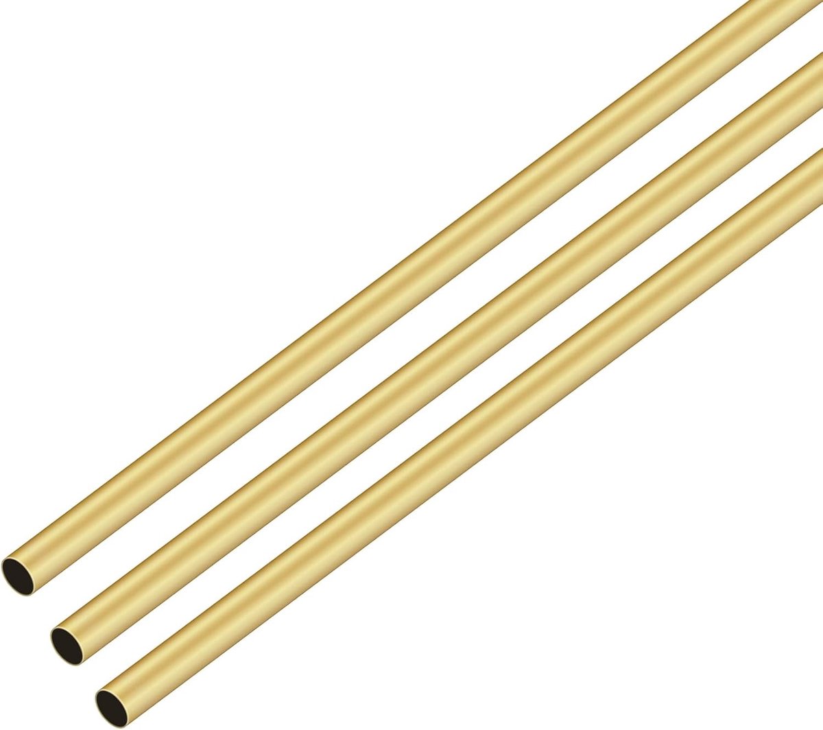 3Pcs Brass Tube, 300mm Length 4.5mm OD 0.2mm Wall Thickness Seamless Round Pipe Hoses for Home, Gardening Decoration - ShopVlot