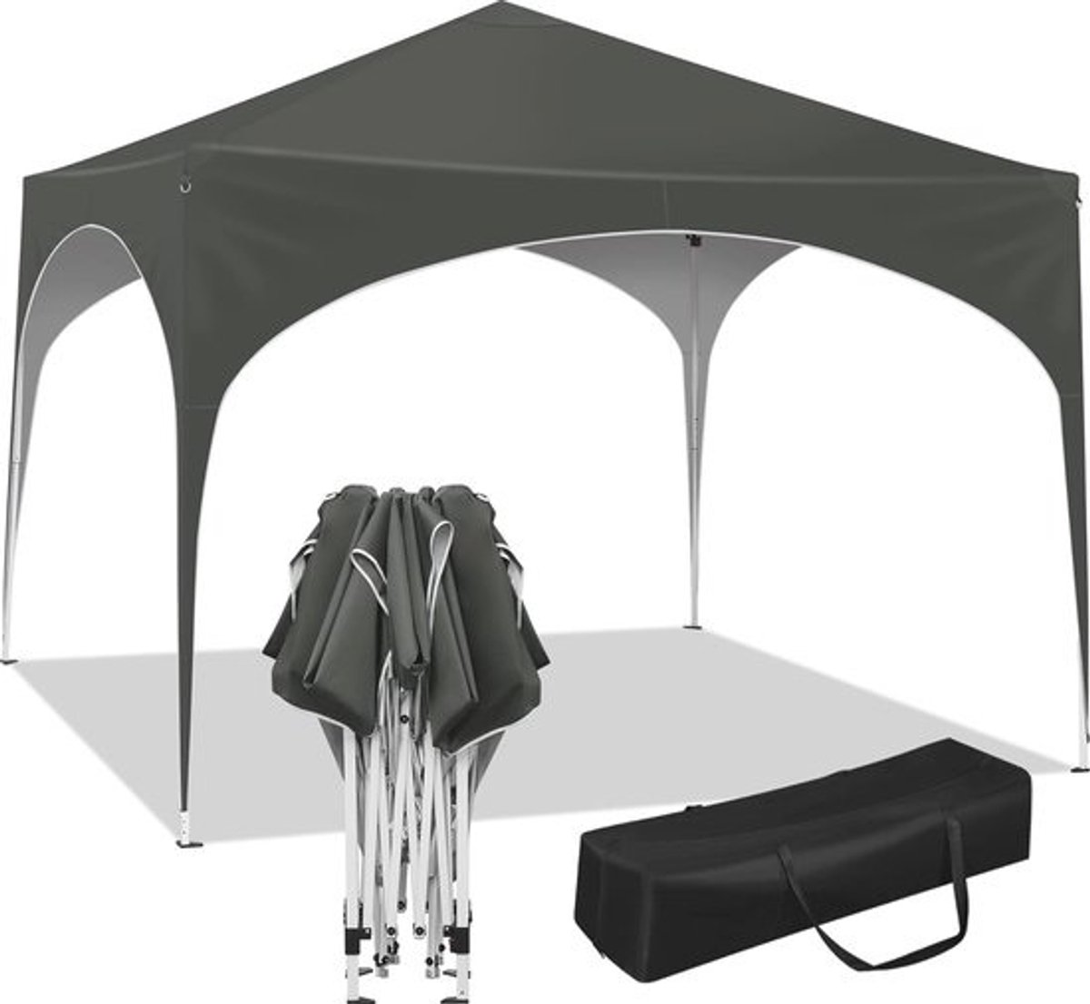 Waterdichte partytent - 3 x 3 m - Verstelbaar tuinpaviljoen - Voor terras en camping